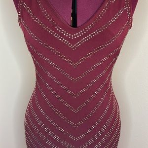 Carmen Marc Valvo sparkle mini dress